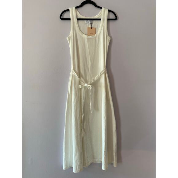NWT La Ligne New York White Andie Tank Dress Maxi Long 100% Cotton Women size XS - Picture 1 of 12